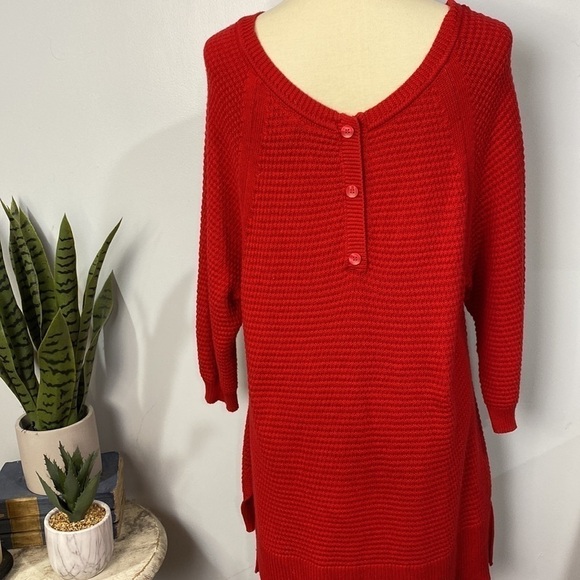 Lane Bryant 3/4 Sleeve Sweater Red Size 14/16 - Picture 5 of 9